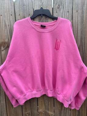 Wicked x Paul Tazewell Glinda Defy Gravity Pink Cropped Crewneck Sweatshirt
